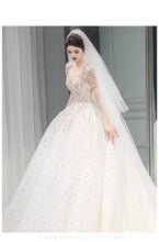 Load image into Gallery viewer, Wedding Dress Plus Size Bridal Gowns Custom Made  Short Sleeves

