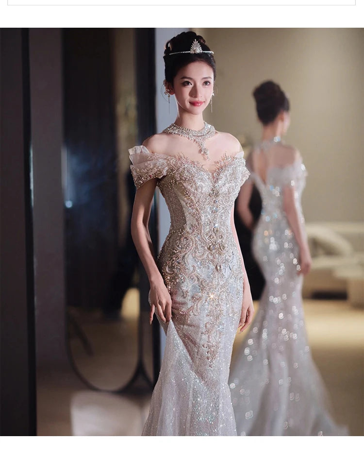 Fishtail new main yarn female wedding dress