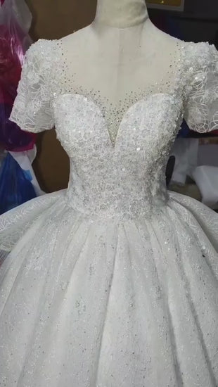 Short Sleeve Wedding Dress 2023 New Bridal Dress