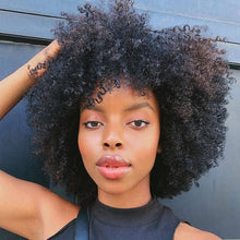 Load image into Gallery viewer, Afro Kinky Curly Wig Human Hair Short Wigs For Woman Human Hair 100% Natural 4B 4C Brazilian Hair Wigs Full Machine Made
