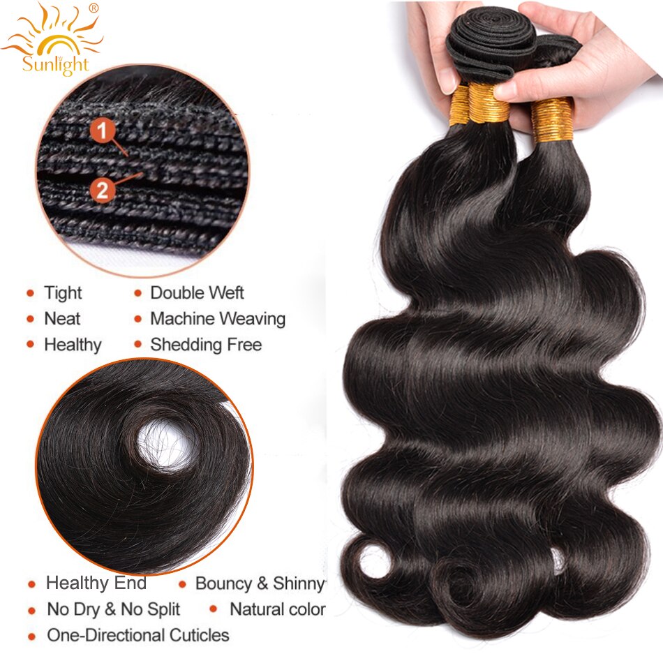 Brazilian Body Wave Hair Bundles With Closure 30 Inch Remy Hair 3/4 Bundles With Closure 4x4 Lace Closure With Bundles