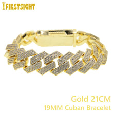 Load image into Gallery viewer, Iced Out Spikes CZ Cubic Zirconia Bling Bangle Rivet Cone Stud Cuff Twist Thorns Cuban Chain Bracelet Hip Hop Women Men Jewelry
