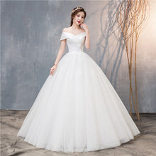 Load image into Gallery viewer, Wedding Dress 2023 New Sexy V-neck Lace Up Ball Gown Off The Shoulder Simple Wedding Dresses Vestido De Noiva
