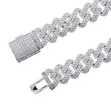 Load image into Gallery viewer, New 12MM Iced Out Wide Miami Cuban Link Chain Bracelet 2 Raw Gold Silver Color Cubic Zirconia Hip Hop Bracelet Men Jewelry
