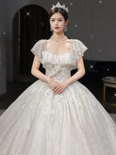 Load image into Gallery viewer, Off The Shoulder Luxury Big Train Princess Bride Dress
