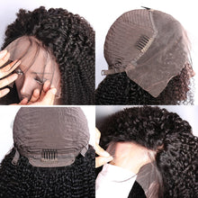 Load image into Gallery viewer, Mongolian Afro Kinky Curly Wig Natural 1B 13x4 Lace Front Human Hair Wigs For Black Women Pre Plucked 150 Sunlight Remy Hair Wig
