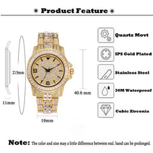 Load image into Gallery viewer, MISSFOX Baguette Bezel Luxury Watches Men High Quality Jewelry Waterproof Quartz Watches for Lover Couple Trending Products 2021
