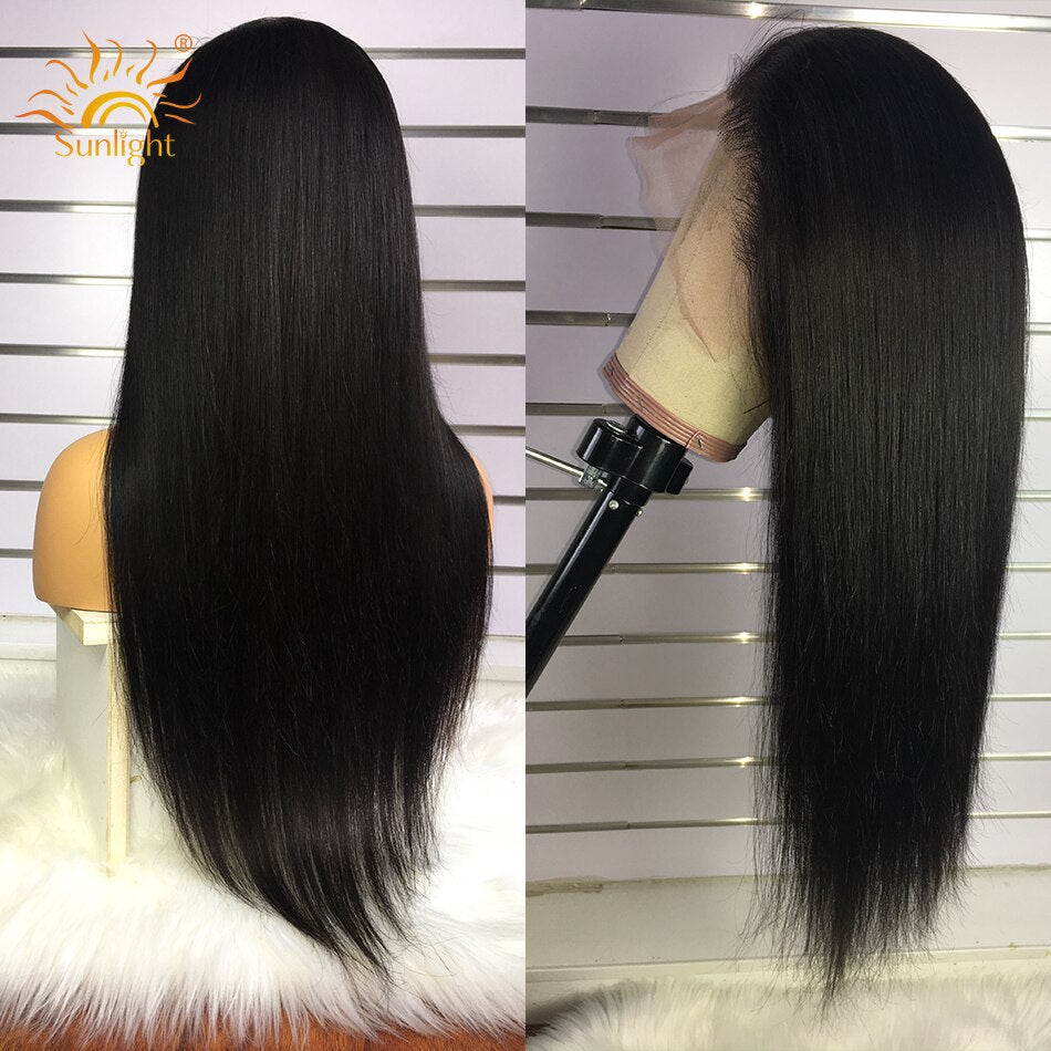 30 Inch Closure Wig Straight Lace Front Human Hair Wig 4x4 Pre Plucked Lace Wig 150 Brazilian Sunlight 13x4 Remy Lace Front Wigs