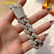 Load image into Gallery viewer, Iced Out Bling 18mm CZ Heavy Chunky Cuban Link Chain Bracelet Gold Silver Color 5A Zircon Hip Hop Fashion Women Men Jewelry
