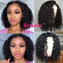 Load image into Gallery viewer, Curly Bob Wig Short Lace Front Human Hair Wigs For Women Brazilian Water Wave Lace Closure Wig Human Hair Lace Wig Remy
