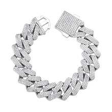 Load image into Gallery viewer, Pulsera Hombre 20mm Rhombus Miami Three Rows Diamond Cuban Bracelet Hip Hop Luxury Men&#39;s and Women&#39;s Ice Out Jewelry Friend Gift
