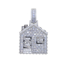 Load image into Gallery viewer, New House Pendant Necklace Men Women Cubic Zirconia 5mm Tennis Chain Hip Hop Gold Silver Color House Charms Jewelry
