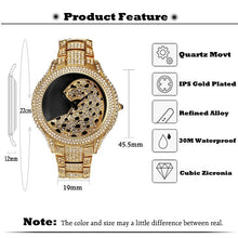 Load image into Gallery viewer, Men Watch Hot Sale High Quality 18K Gold Luxury 3D Tiger Black Dial Diamond Watches For Man Watches Hip Hop Brand Droshipping
