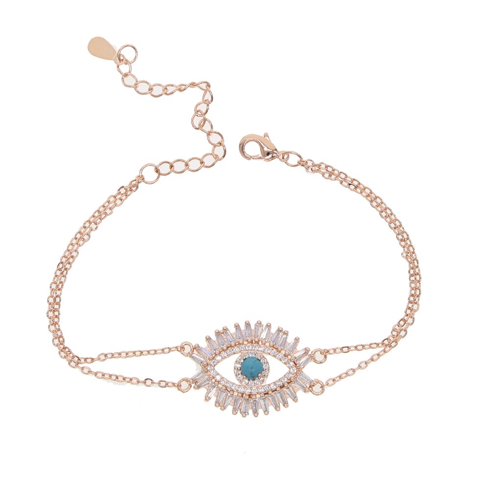 New Simple Design Turkish Evil Eye Bracelet Fashion Charm Hand Chain Bracelets Femme Adjustable Bracelets &amp; Bangles Jewelry