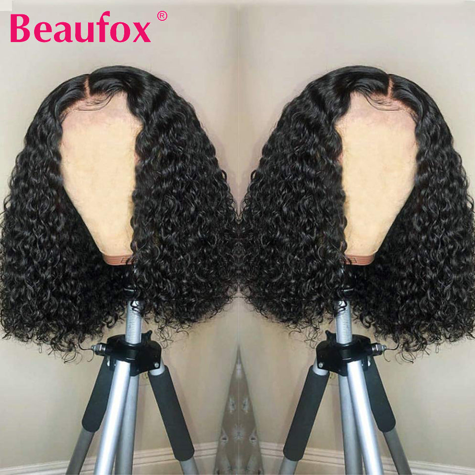 Curly Bob Lace Front Wigs For Women Lace Front Human Hair