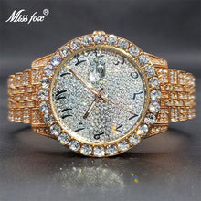 Load image into Gallery viewer, MISSFOX Luxury Watch For Men 2021 Fashion Brand Hip Hop Street Style Diamond Watches With Iced Out Band Auto Calendar Relogio

