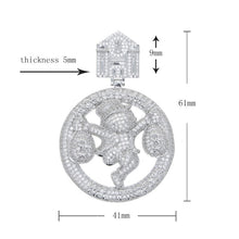 Load image into Gallery viewer, New Hip Hop Letter All Profit World Is Mine Pendant Necklace 5A CZ Zircon Dollar Bag Charm Men&#39;s  Rock Jewelry
