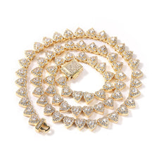 Load image into Gallery viewer, Fashion Hard Necklace For Women Iced Bling Diamond Sweet Heart Pendant Women&#39;s Stainless Steel Jewelry Kpop Bijoux Femmale Gift
