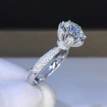 Load image into Gallery viewer, 1-5CT Certified 18k Women Sterling Silver White Gold Bridal Moissanite Rings
