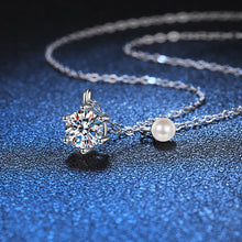 Load image into Gallery viewer, Moissanite Necklace for Women with Pearl
