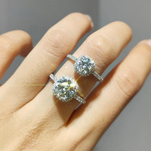 Load image into Gallery viewer, Moissanite Rings 3CT Brilliant Rings For Women Girls Promise Gift
