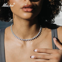Load image into Gallery viewer, Fashion Hard Necklace For Women Iced Bling Diamond Sweet Heart Pendant Women&#39;s Stainless Steel Jewelry Kpop Bijoux Femmale Gift
