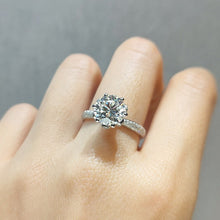 Load image into Gallery viewer, 1-5CT Certified 18k Women Sterling Silver White Gold Bridal Moissanite Rings
