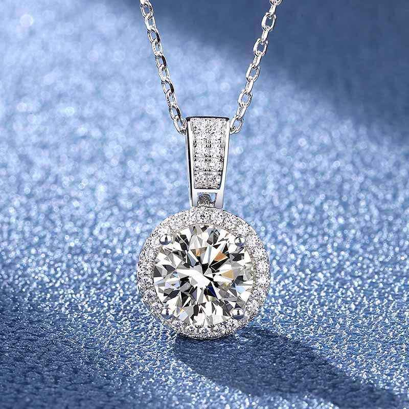 2CT 8MM Moissanite Necklace