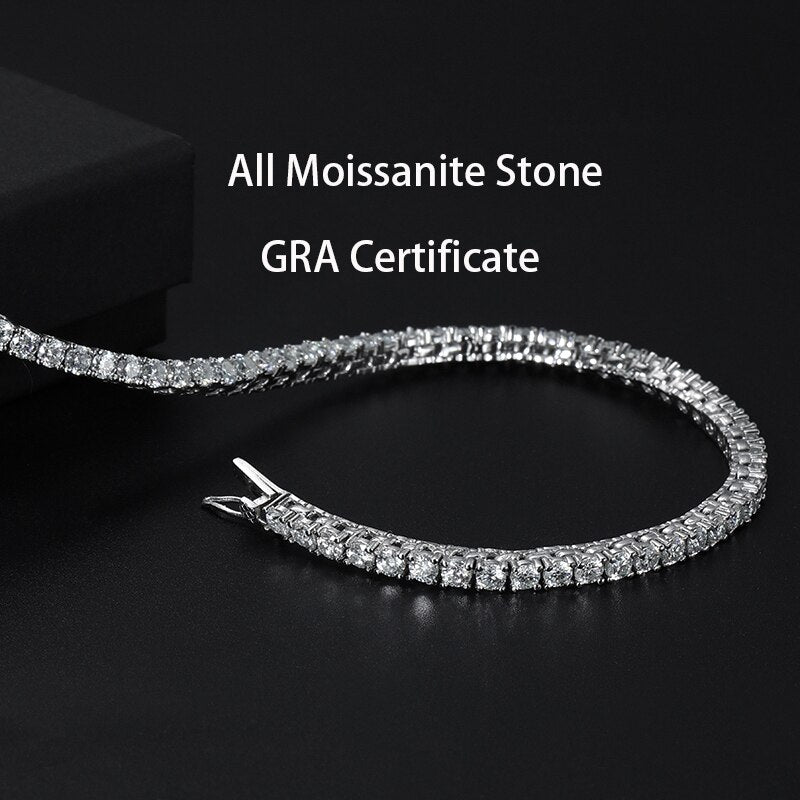 4mm Moissanite Tennis Chain Necklace