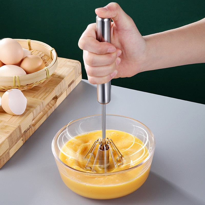 Household Semi-Automatic Rotating Egg Beater
