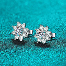 Load image into Gallery viewer, 1ct White Gold Certified Moissanite Earring Studs
