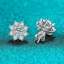 Load image into Gallery viewer, 1ct White Gold Certified Moissanite Earring Studs
