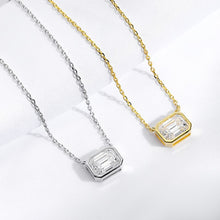 Load image into Gallery viewer, 2ct Emerald Cut Moissanite Necklace
