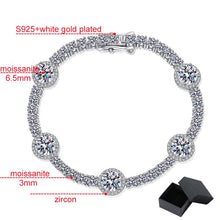 Load image into Gallery viewer, 8.3-9.1ct Moissanite  Tennis Bracelet
