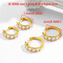 Load image into Gallery viewer, 18k 3cttw Moissanite Hoop Earring for Women 4mm Stones D Color Sparkling

