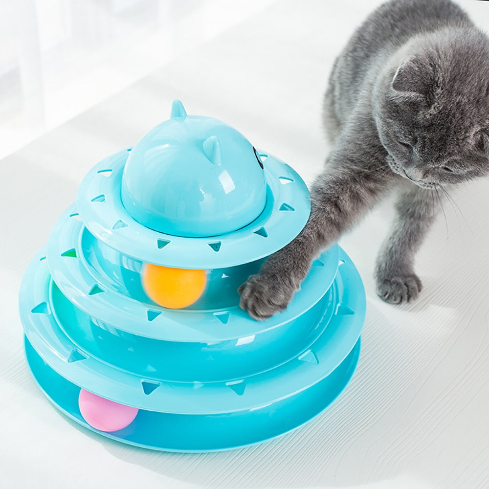 Four Levels Pet Cat Toy Tower
