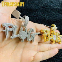 Load image into Gallery viewer, Golo Silver Color Plug Letter Pendant Necklace Bling 5A CZ Micro Pave Finish Zircon Hip Hop Rope Chain Men&#39;s Jewelry
