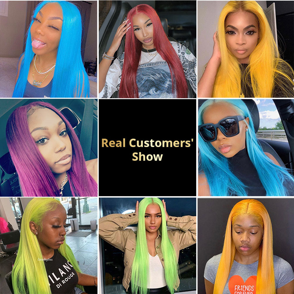 613 Frontal Wig Honey Blonde Colored Straight Lace Front Human Hair Wigs