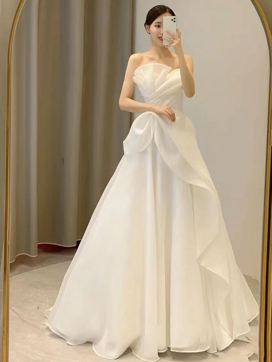 Strapless Wedding Dress Silky