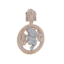 Load image into Gallery viewer, New Hip Hop Letter All Profit World Is Mine Pendant Necklace 5A CZ Zircon Dollar Bag Charm Men&#39;s  Rock Jewelry
