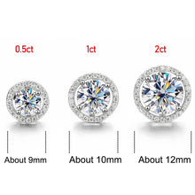 Load image into Gallery viewer, 2CT Certified Moissanite Stud Earrings

