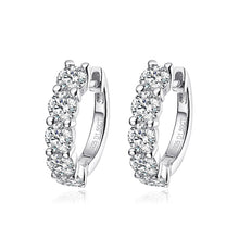 Load image into Gallery viewer, 18k 3cttw Moissanite Hoop Earring for Women 4mm Stones D Color Sparkling
