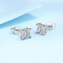 Load image into Gallery viewer, Princess Cut 1.2/2CT Moissanite Stud Earrings
