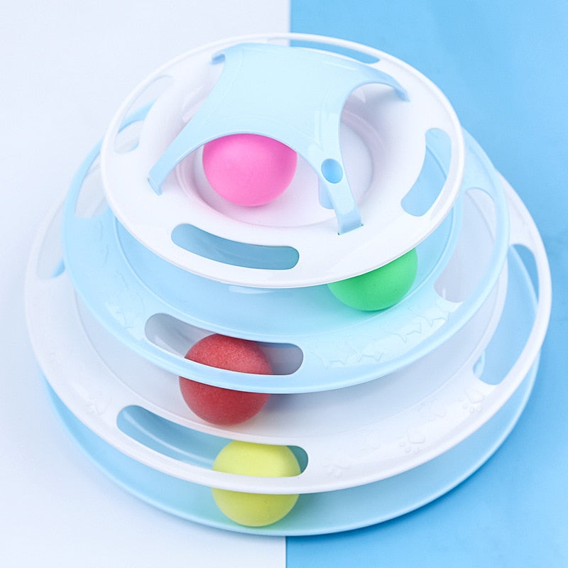 Four Levels Pet Cat Toy Tower
