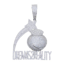 Load image into Gallery viewer, Bling Letters DREAMS TO REALITY Pendant Necklace Gold Plated Zircon CZ Money Bag Star Charm Men&#39;s Women Hip Hop Jewelry
