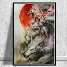 Load image into Gallery viewer, Home Decoration Prints Painting Wall Art Princess Mononoke Japan Anime Nordic Pictures Modular Canvas Poster Bedside Background
