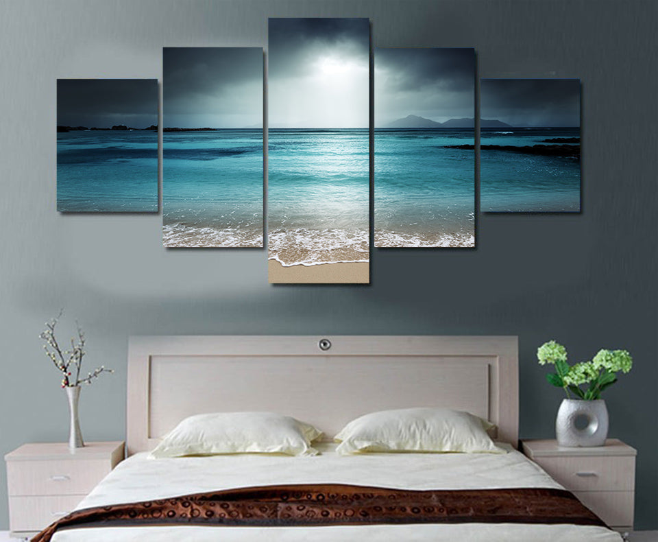 HD Printed beach ocean sea sunset Painting Canvas Print room decor print poster picture canvas Free shipping/ny-4517