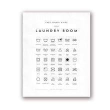 Load image into Gallery viewer, Laundry Symbols Guide Canvas Art Posters and Prints Laundry Care Wall Art Canvas Painting Picture Laundry Room Art Wall Decor
