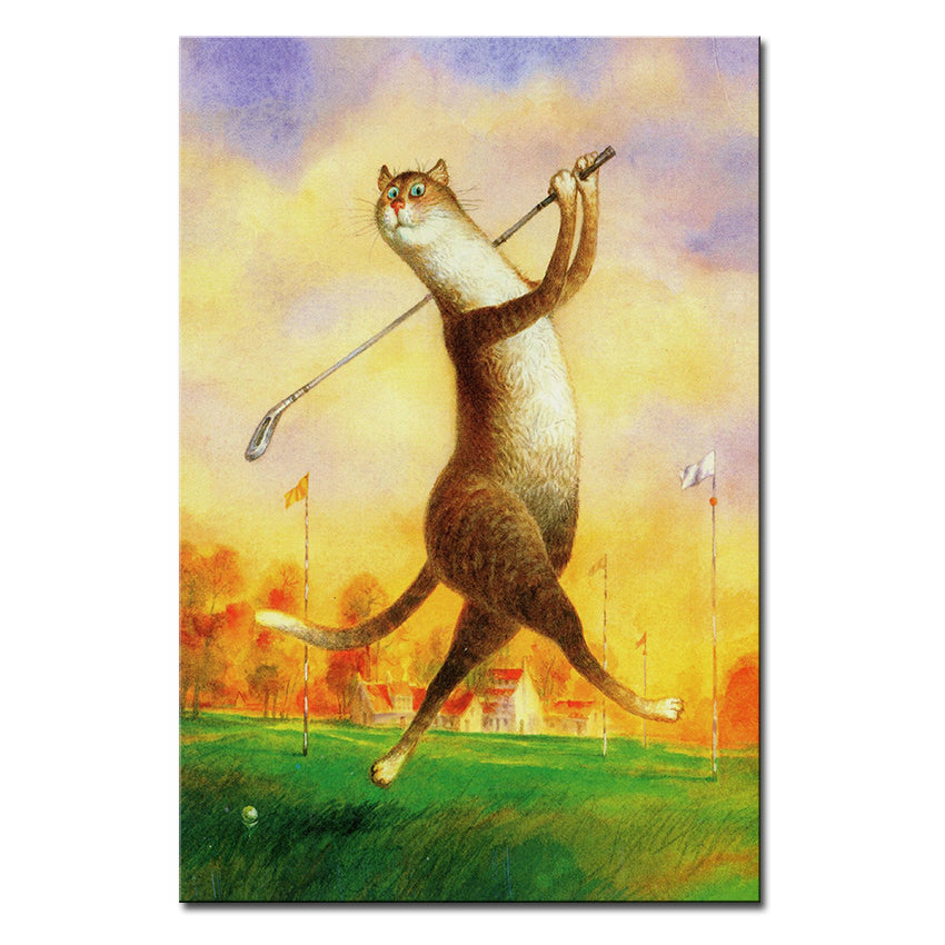 Vladimir Rumyantsev sport cat world oil painting wall Art Picture Paint on Canvas Prints wall painting no framed