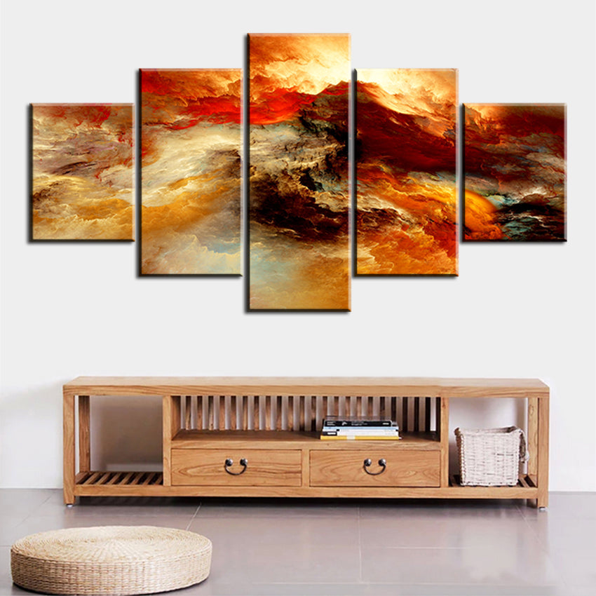 5 pc abstract art acrylic paintings large art painting wall art canvas large original painting print no frame